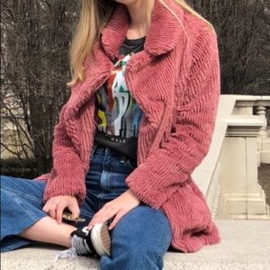 Pink Cotton Candy LA Furry Jacket